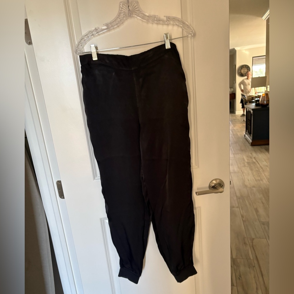 Pure collection, black satin pants size 10